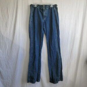 Dolce & Gabbana Vintage Low Rise Cinch Waist Flare Jeans Cotton Linen Size 29